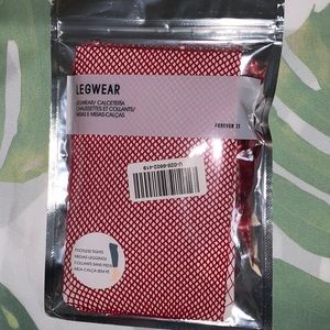 Forever 21 footless tights in red